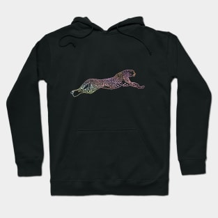 Cheetah Animal Wildlife Forest Nature Chrome Graphic Hoodie